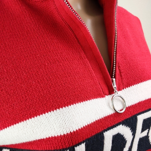 WILDFOX bold graphic print half zip pullover sweater - Picture 4 of 7